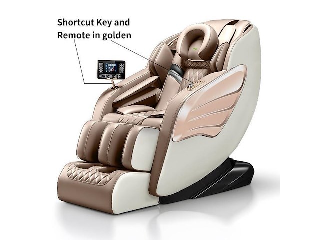 Massage zetel wit/goud - afbeelding 1 van  2