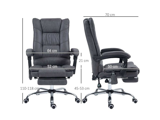 Massagebureaustoel met massagefunctie - afbeelding 4 van  5