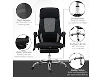 Massagebureaustoel met voetsteun, 2 vibratiepunten, usb-interface, zwart - afbeelding 5 van  5