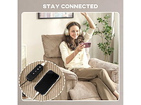 Massagestoel met vibratiemodi, warmtefunctie, stoffen bekleding, bruin - afbeelding 5 van  8