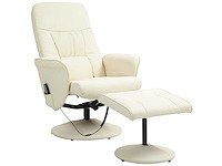 Massagestoel met voetsteun, ergonomische stoel met 10 vibratiepunten - afbeelding 7 van  8