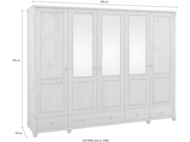 Massief dennenhouten garderobe - afbeelding 3 van  11