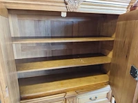 Massief eiken kast met 2 deuren, 2 laden en 2 leggers 200x80x200 cm - afbeelding 9 van  9