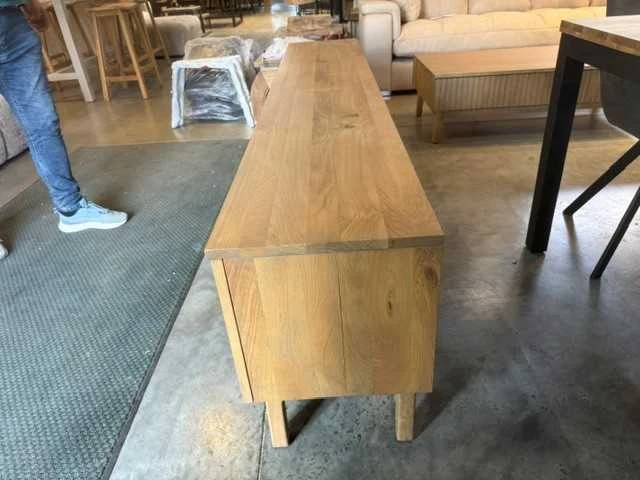 Massief eiken tv kast - afbeelding 2 van  2