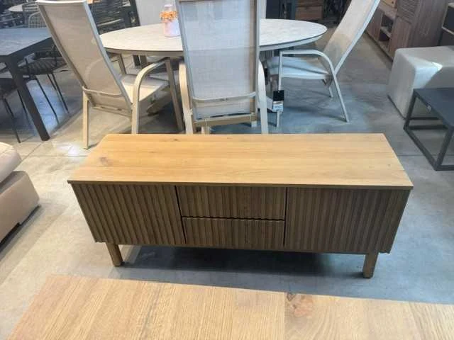 Massief eiken tv kast - afbeelding 1 van  2