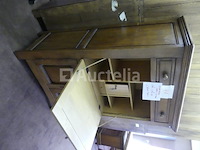 Massief eikenhout secretariaatkast - afbeelding 1 van  4