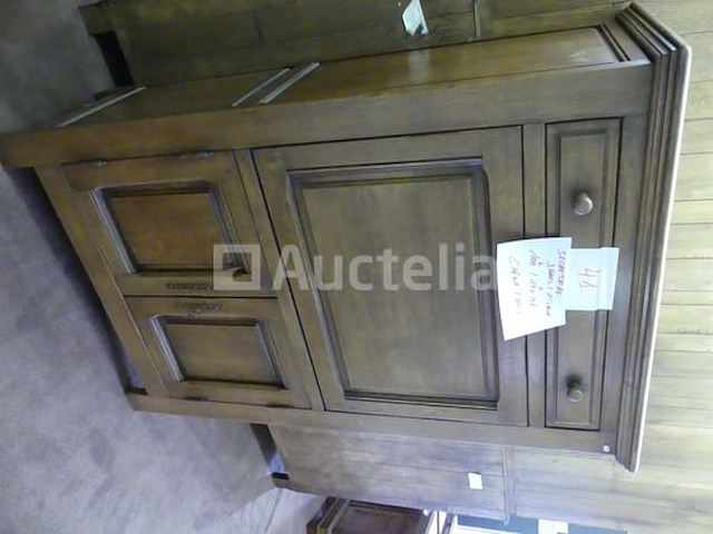 Massief eikenhout secretariaatkast - afbeelding 3 van  4