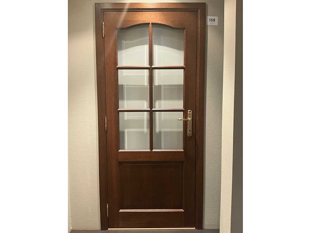 Massief eikenhouten binnendeur - afbeelding 1 van  3