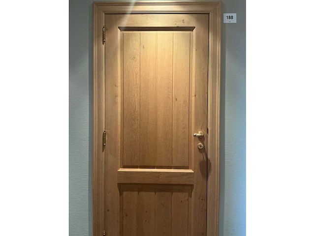 Massief eikenhouten binnendeur - afbeelding 1 van  4