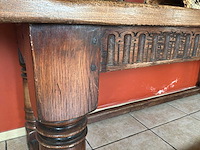 Massief houten antieke wand tafel - afbeelding 4 van  4