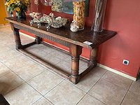 Massief houten antieke wand tafel - afbeelding 1 van  4