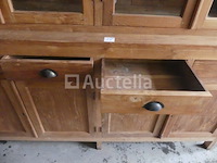 Massief houten dressoir met vitrine - afbeelding 4 van  4