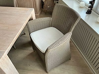 Massief houten eetkamertafel + stoel (8x) - afbeelding 7 van  7