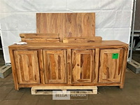 Massief houten kast + tafel - afbeelding 1 van  3
