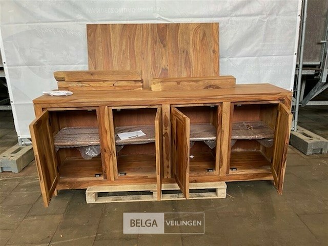 Massief houten kast + tafel - afbeelding 3 van  3