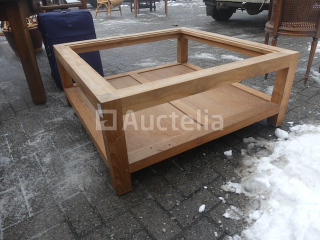Massief houten salontafel - afbeelding 1 van  5