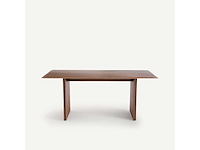 Massief walnoot- en gefineerde tafel l220 cm - afbeelding 3 van  8