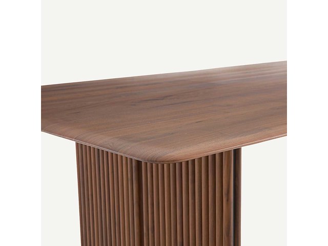 Massief walnoot- en gefineerde tafel l220 cm - afbeelding 5 van  8
