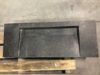 Massieve spoelbak in belgische blauwe steen rechthoekig - afbeelding 2 van  5