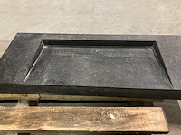 Massieve spoelbak in belgische blauwe steen rechthoekig - afbeelding 3 van  5