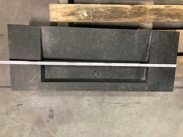 Massieve spoelbak in belgische blauwe steen rechthoekig - afbeelding 4 van  5