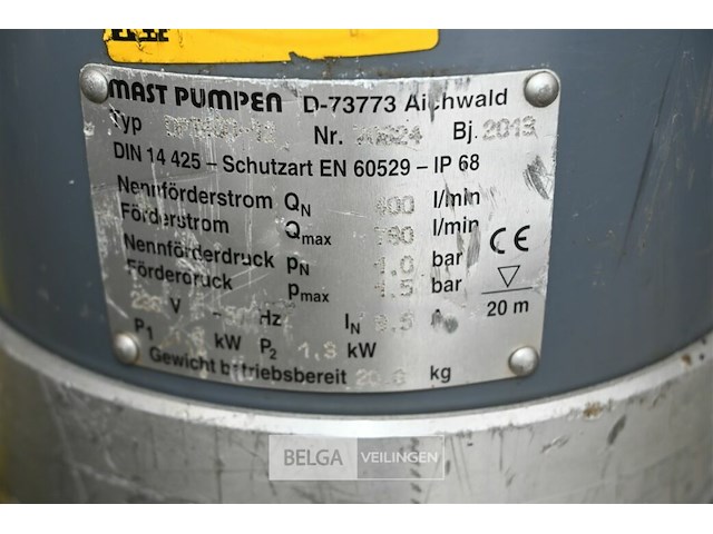 Mast dompelpomp + metalen kooi - afbeelding 4 van  4