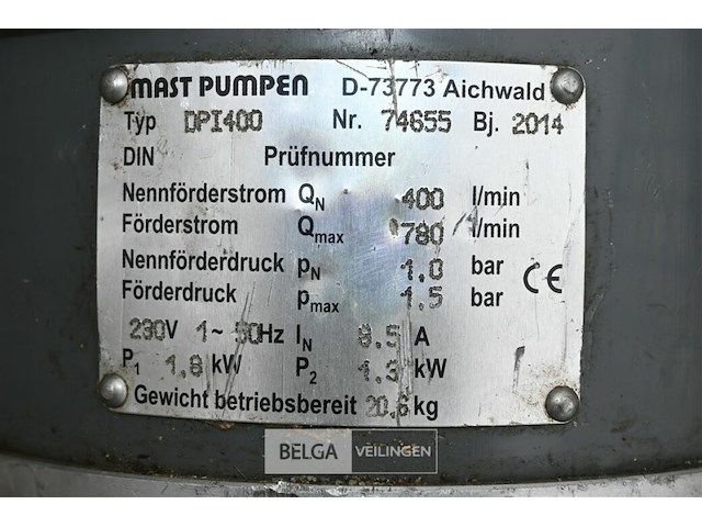 Mast dompelpomp + metalen kooi - afbeelding 5 van  5