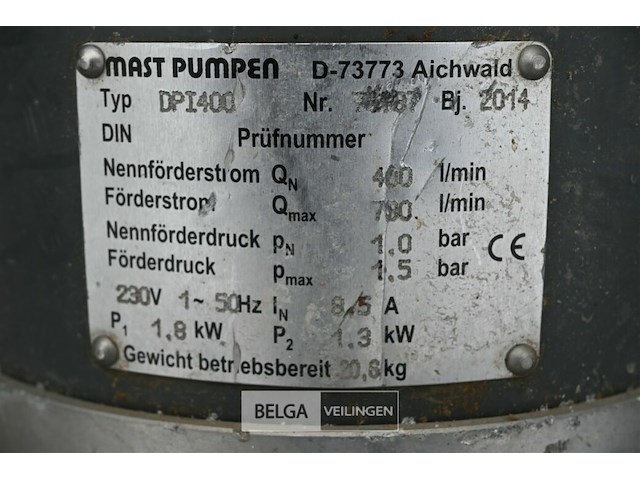 Mast dompelpomp + metalen kooi - afbeelding 4 van  4