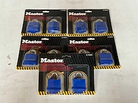 Master lock 2-pack hangsloten blauw (5x)
