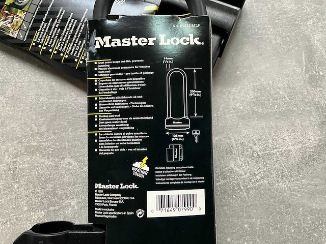 Master lock fiets/motor slot (4x) - afbeelding 6 van  6