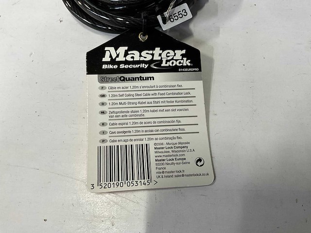 Master lock fietsslot 1,20m x 8 mm (12x) - afbeelding 3 van  3