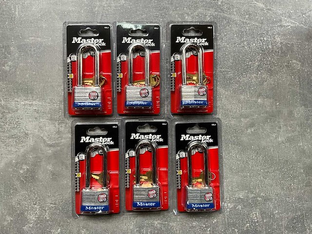 Master lock hangslot 1dlj hangslot (6x) - afbeelding 1 van  3