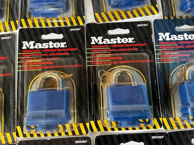 Master lock hangslot blauw (12x) - afbeelding 2 van  3
