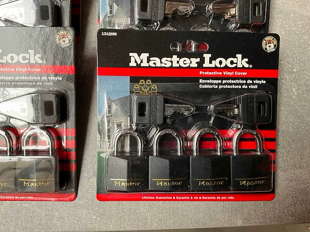 Master lock hangslot set van 4 stuks (12x) - afbeelding 2 van  4