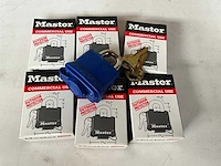 Master lock outdoor protection hangslot blauw (6x)