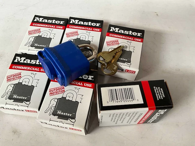 Master lock outdoor protection hangslot blauw (6x) - afbeelding 3 van  3