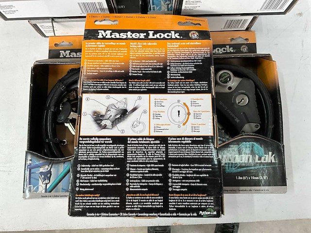 Master lock python lok fietsslot 1,8 m x 10 mm (7x) - afbeelding 4 van  4