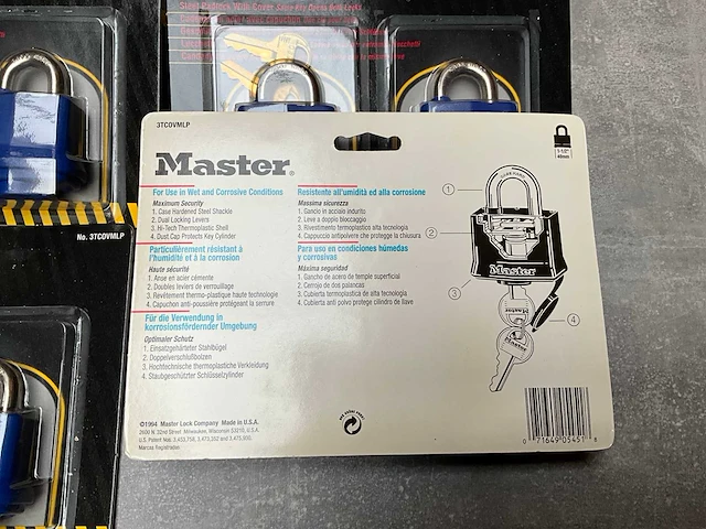 Master lock weersbestendig hangslot 2-pack (6x) - afbeelding 4 van  4