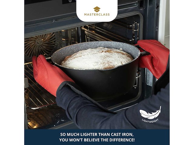 Masterclass ovaal gegoten aluminium bakschaal, 6 l - afbeelding 6 van  10