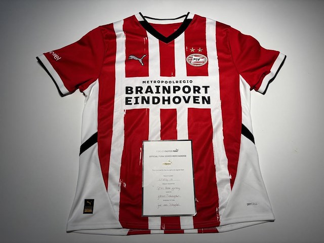 Matchworn shirt gesigneerd met certificaat " bakayoko " psv 2024-2025 - afbeelding 1 van  5
