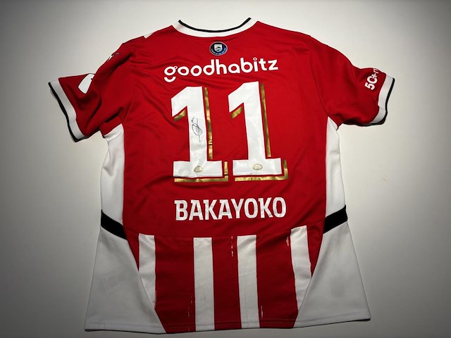 Matchworn shirt gesigneerd met certificaat " bakayoko " psv 2024-2025 - afbeelding 2 van  5