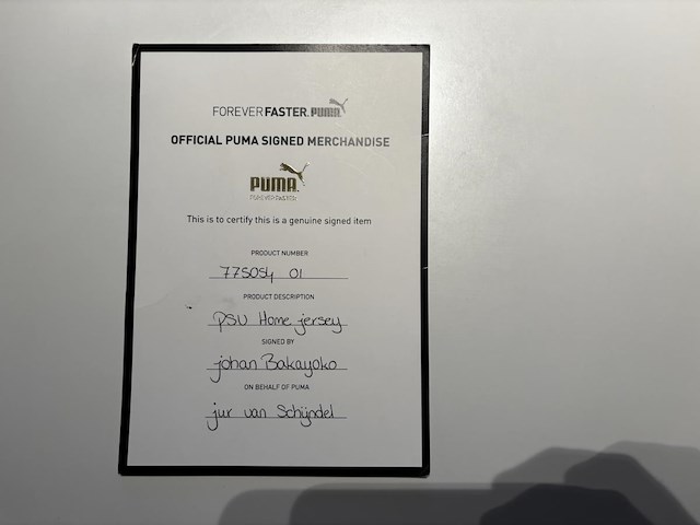 Matchworn shirt gesigneerd met certificaat " bakayoko " psv 2024-2025 - afbeelding 5 van  5