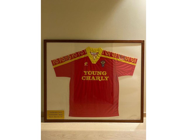 Matchworn shirt " marc schaessens" germinal ekeren 1996-1997 bekerfinale - afbeelding 1 van  5