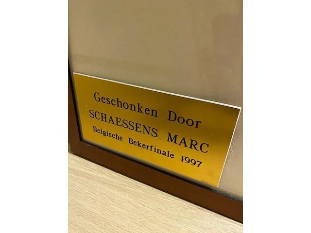 Matchworn shirt " marc schaessens" germinal ekeren 1996-1997 bekerfinale - afbeelding 5 van  5