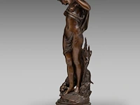 Mathurin moreau (1822-1912), 'diane au bain', patinated bronze 51 cm. (20.07 in.) - afbeelding 2 van  9