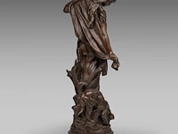 Mathurin moreau (1822-1912), 'diane au bain', patinated bronze 51 cm. (20.07 in.) - afbeelding 4 van  9