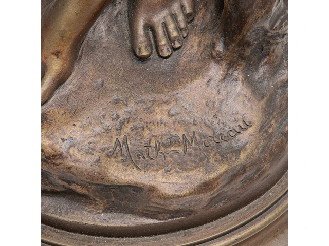 Mathurin moreau (1822-1912), 'diane au bain', patinated bronze 51 cm. (20.07 in.) - afbeelding 7 van  9