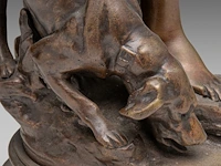 Mathurin moreau (1822-1912), 'diane au bain', patinated bronze 51 cm. (20.07 in.) - afbeelding 8 van  9
