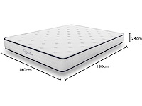 Matras 140x190 memory + blauw latex, 24 cm dik + hr foam - afbeelding 1 van  3