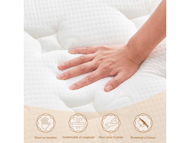 Matras 180x200 cm, dikte 26cm, hybride - afbeelding 3 van  5